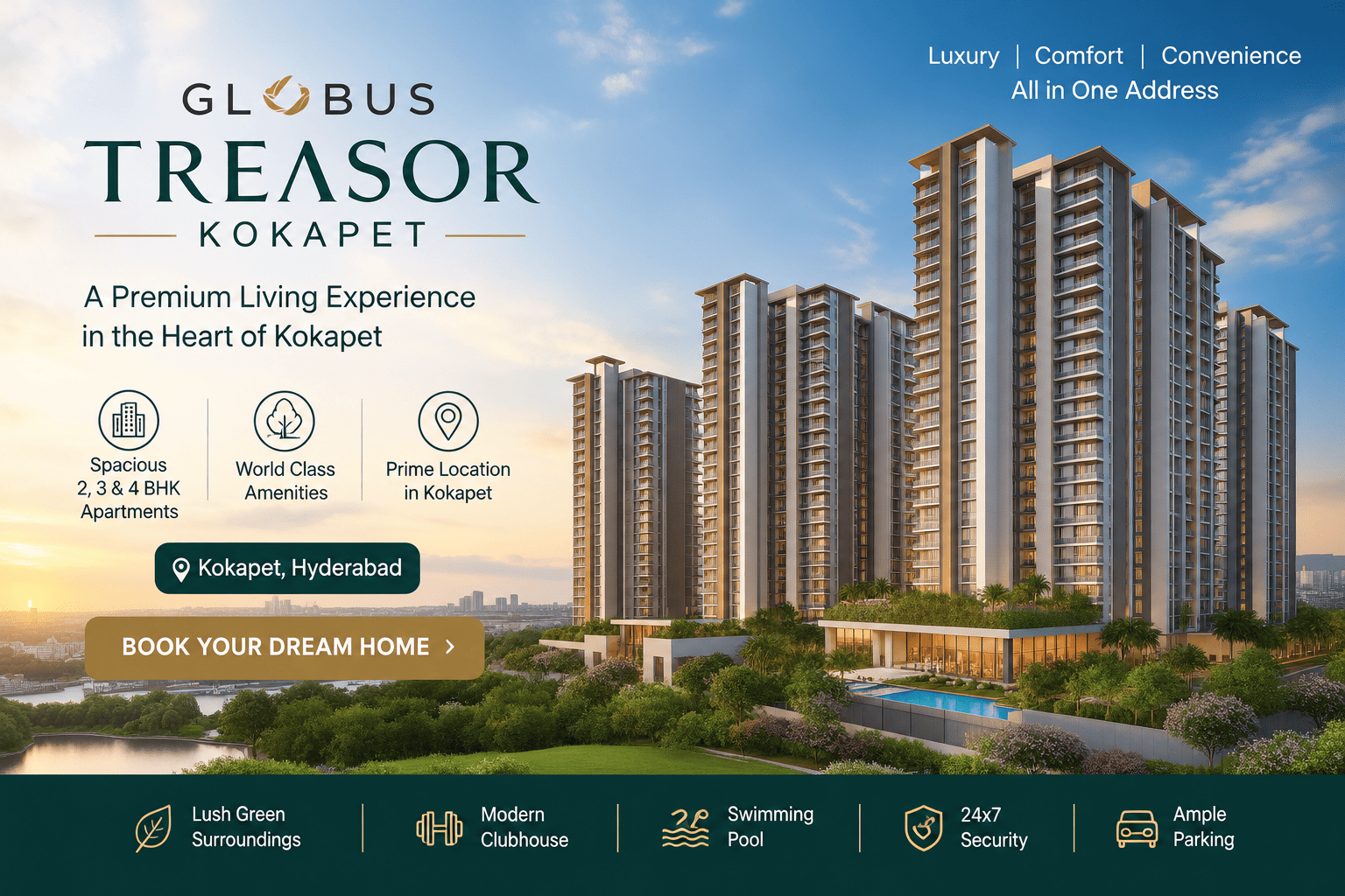Globus Treasor Kokapet - Luxury Apartments in Hyderabad