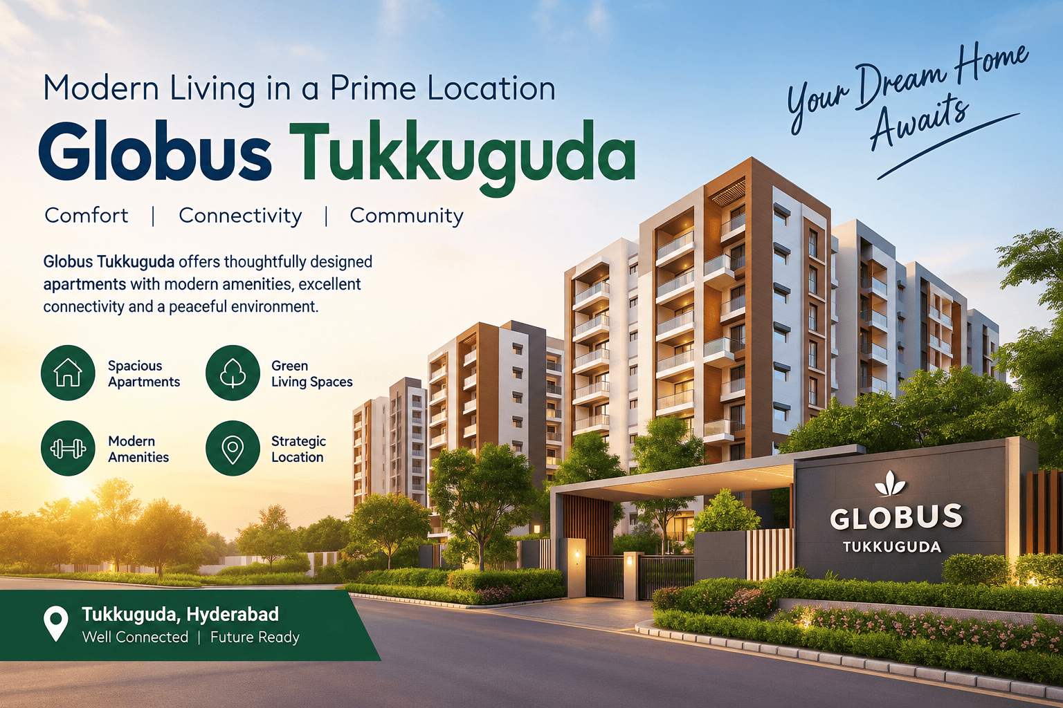 Globus Tukkuguda - Luxury Apartments in Hyderabad